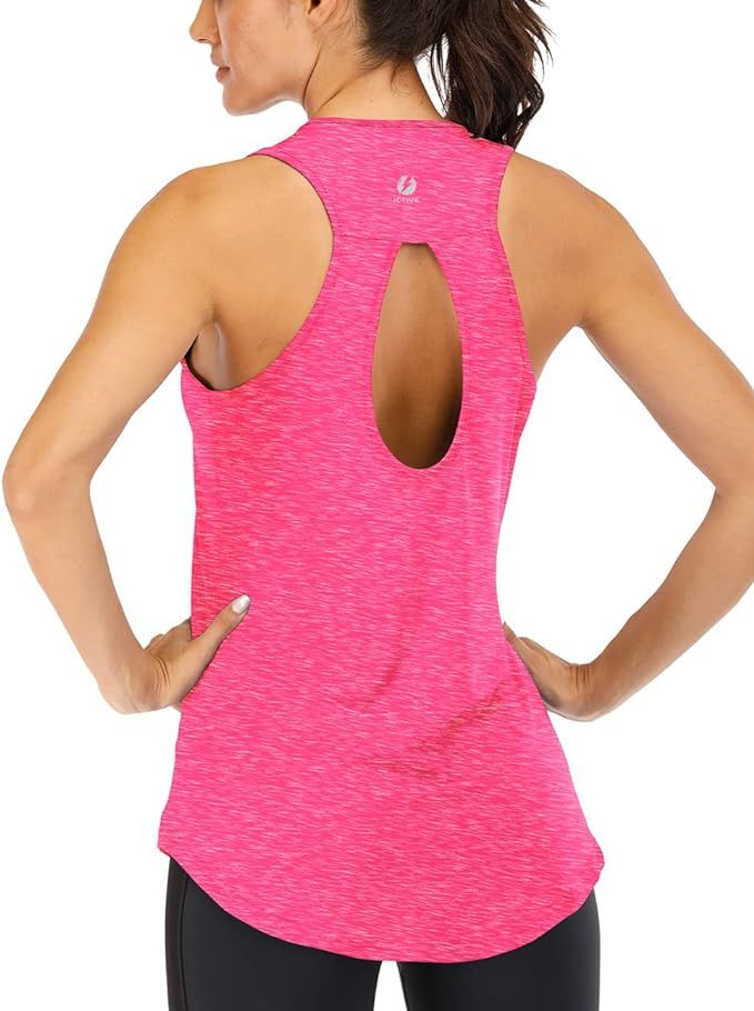 ICTIVE Yoga Tops for Women Loose fit Workout Tank Tops for Women Backless Sleeveless Keyhole Open... | Amazon (US)