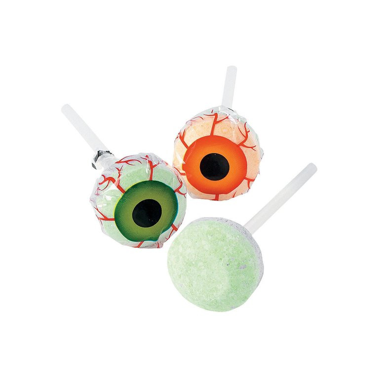 Eyeball Print Lollipops - Halloween Party Favors - Trick-or-Treat - 46 pieces | Walmart (US)