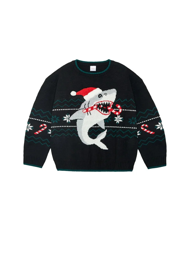 Holiday Time Toddler Boys Christmas Shark Sweater, Sizes 12M-5T | Walmart (US)