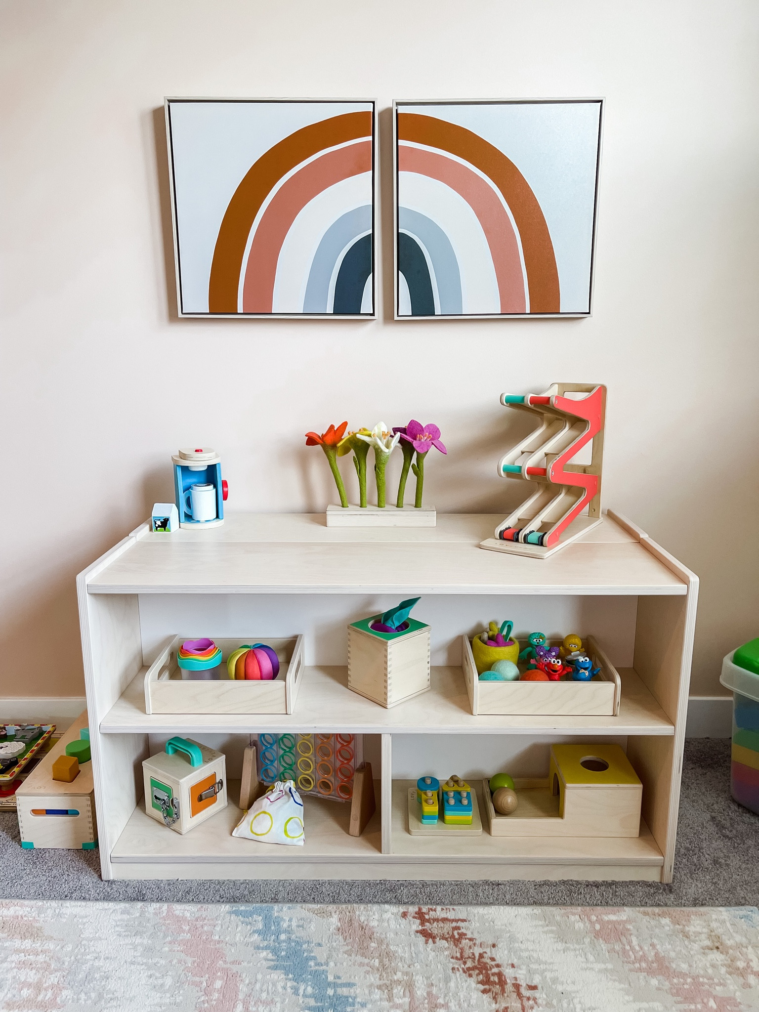 Playroom shelf organization! Keeping it simple and Montessori style. We love our Lovevery play shelf that has storage in the back so we can rotate toys easily. 

#LTKkids #LTKfamily #LTKhome