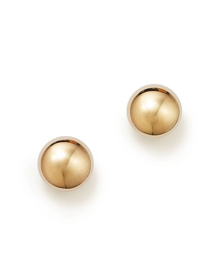 14K Yellow Gold Flat Ball Stud Earrings - 100% Exclusive | Bloomingdale's (US)