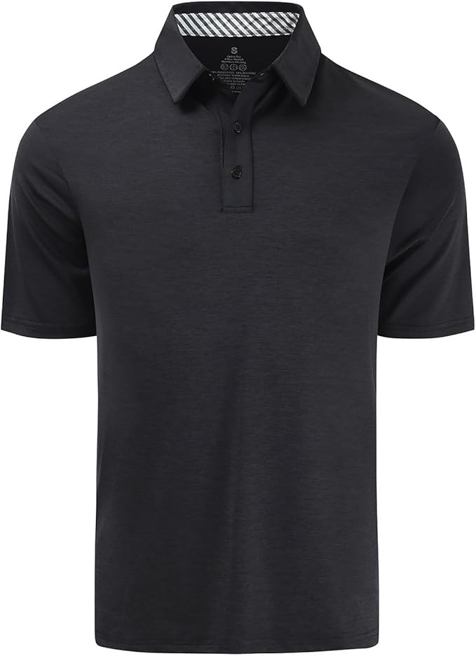 Men's Quick Dry Golf Polo Shirt Moisture Wicking Performance Short Sleeve Athletic Golf Shirts fo... | Amazon (US)