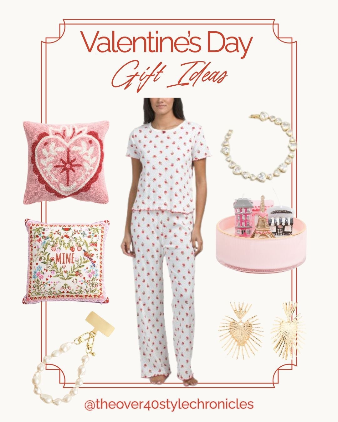 Valentine’s Day gift ideas with a soft, feminine feel 💗
From cozy heart-detail home accents to pretty pajamas and timeless jewelry, these are the kinds of gifts that feel special without being over the top. Perfect for her, for Galentine’s, or a little self-gifting moment.

Save this for February 14th inspiration 💕

Valentine’s Day gifts, Valentine’s Day gift ideas, gifts for her, Galentine’s Day gifts, feminine gift ideas, cozy Valentine gifts, heart decor, heart pillow, decorative throw pillow, Valentine home decor, pajama set, heart print pajamas, women’s pajamas, sleepwear set, classic jewelry, gold heart earrings, pearl bracelet, jewelry storage box, giftable accessories, romantic gift ideas, women over 40 style, classic feminine style, February gift ideas

#LTKSeasonal #LTKGiftGuide #LTKFindsUnder100