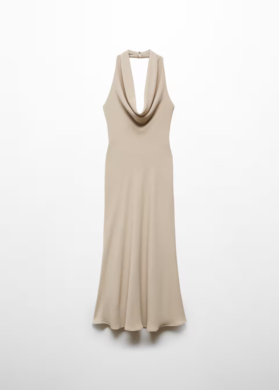 Halter dress with draped neckline -  Women | Mango United Kingdom | MANGO (UK)