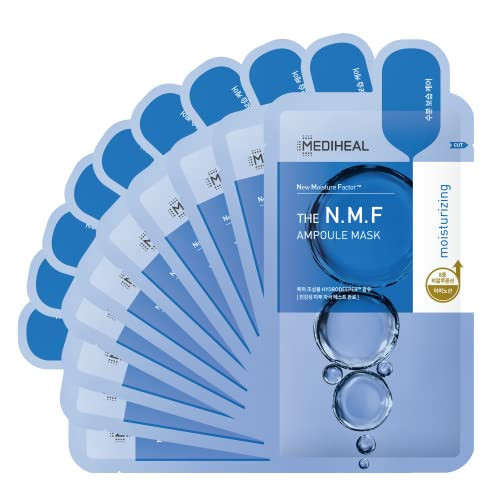 Mediheal Official Best No.1 Korean Sheet Mask - NMF Ampoule Face Mask 10 Sheets For Intensely Hydrating Moisturizing with NMF For All Skin Types | Amazon (US)