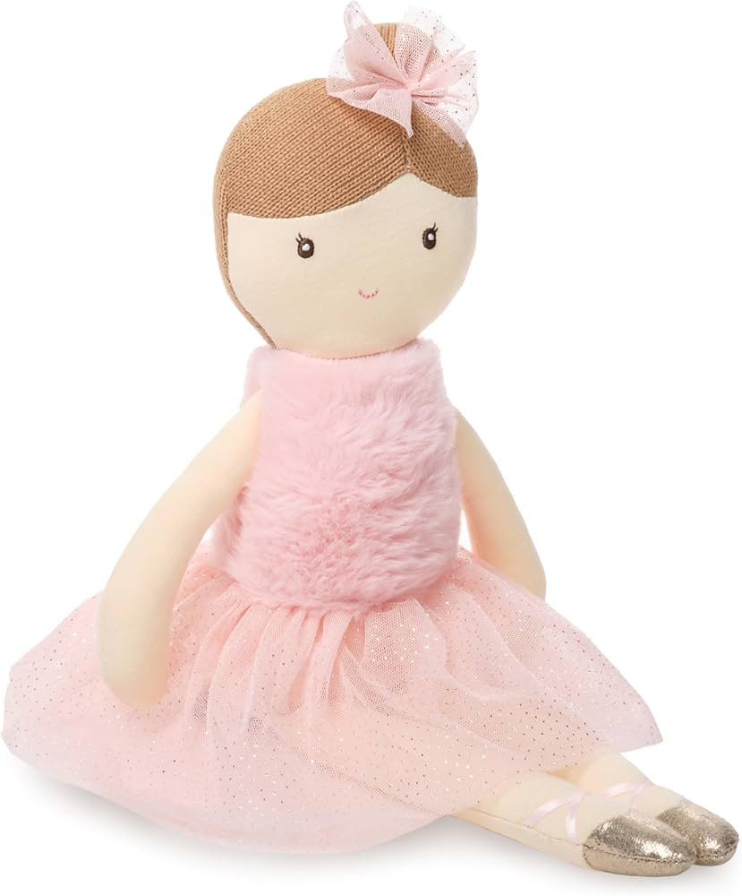 Bearington Collection Lil' Ballerina Brunette Ballerina 16.5 Inch Ballerina Doll - Plush Baby Dol... | Amazon (US)