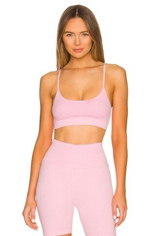 Spiritual Gangster Wide Rib Scoop Bra in Heather Bubble Gum from Revolve.com | Revolve Clothing (Global)