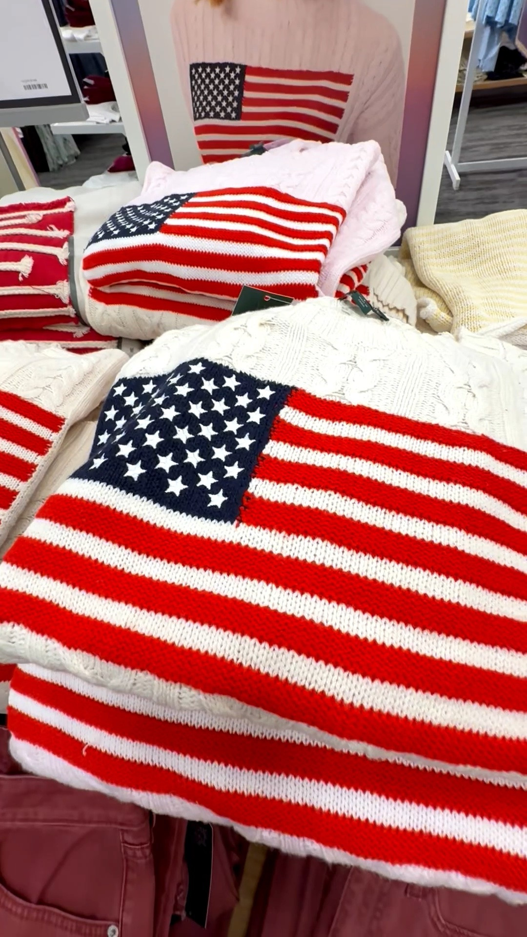Adorable American flag sweater for chilly nights. Super soft cable neck crew and comes in two colorways. 🇺🇸

#americanflagsweater #americana #memorialdayoutfit #july4thoutfit #springsweater #crewnecksweater #sweaterforjeans #casualsweater #coquette

#LTKSeasonal #LTKMidsize #LTKOver40