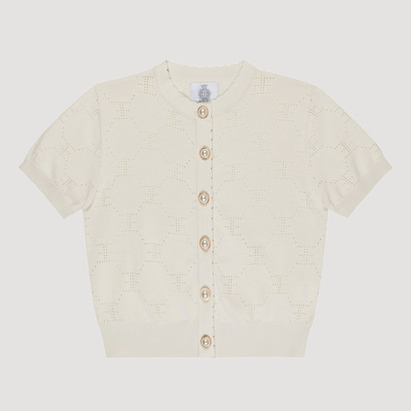Blair Cardigan Top- Ivory | EllandEmm