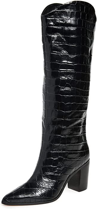 SCHUTZ Women's Maryana Block Heels Knee High Boot | Amazon (US)