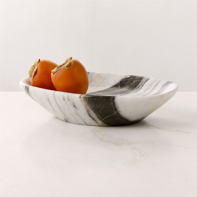 Ellis White Marble Serving Board | CB2