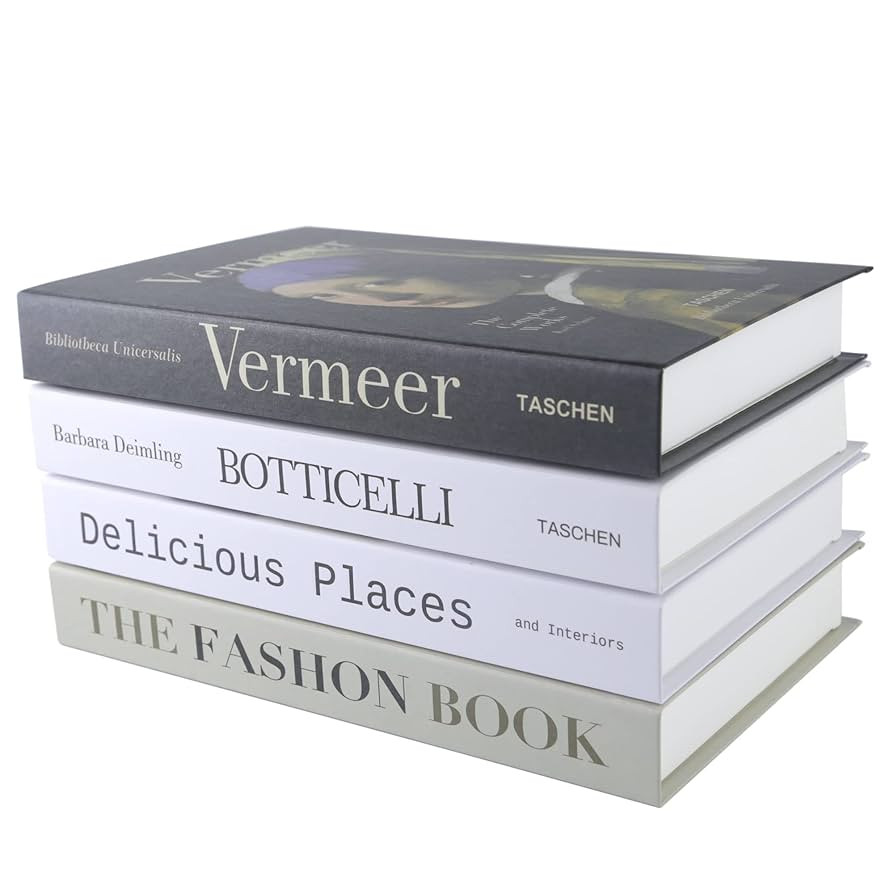 PTShadow 4 Pieces Folding Decorative Books for Home Decor, Black and White Bookshelf Decorations,... | Amazon (US)