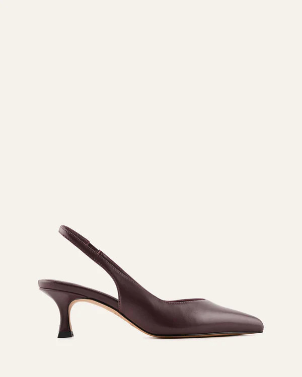 GRACIE LOW HEELS MERLOT LEATHER | Jo Mercer (AU)