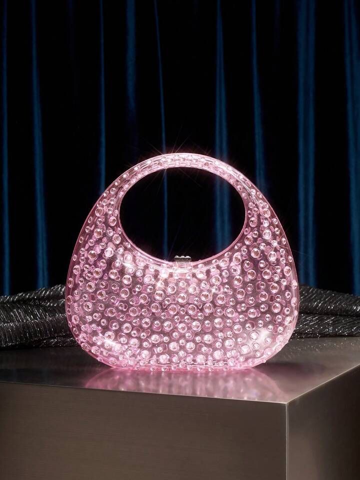 SHEIN SXY Luxury,Elegant,Glitter Women's Decorated Rhinestone Handbag,Evening Bag,For Party, Prom... | SHEIN