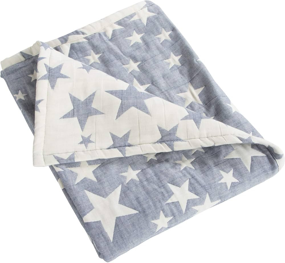 NTBAY 3 Layer Toddler Blanket, Muslin Cotton Jacquard Bed Blankets, Lightweight Thermal Baby Blan... | Amazon (US)