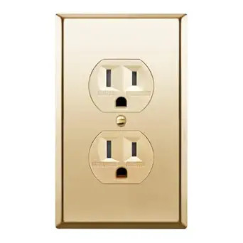 ENERLITES Elite Series Duplex Receptacle with Stainless Steel Metal Wall Plate, Tamper-Resistant ... | Amazon (US)