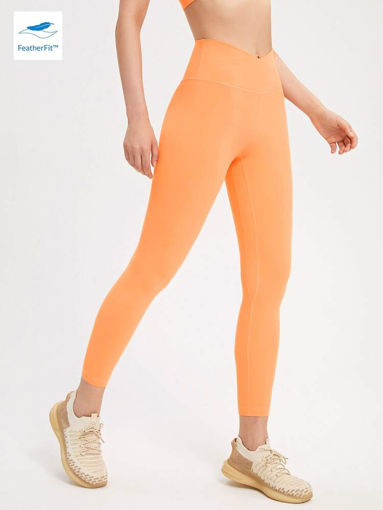GLOWMODE FeatherFit™ Crossover Leggings | SHEIN