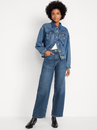 Extra High-Waisted Sky-Hi Wide-Leg Jeans | Old Navy (US)