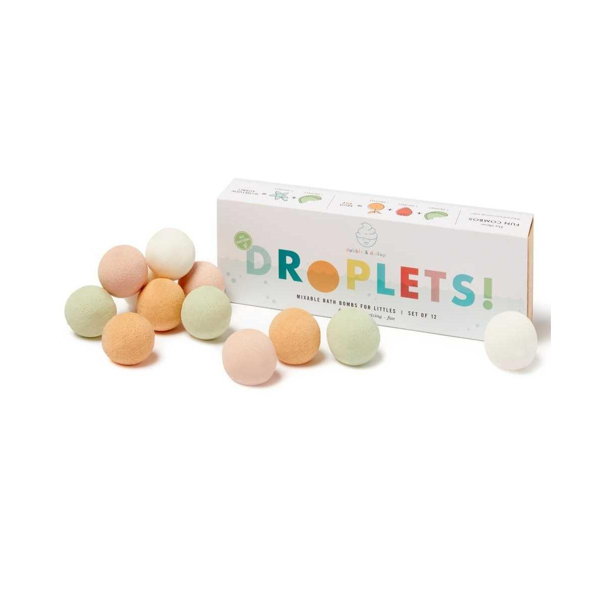 Dabble & Dollop Kids Droplets Bath Bombs - Original - Assorted Pre-Pack | Macy's
