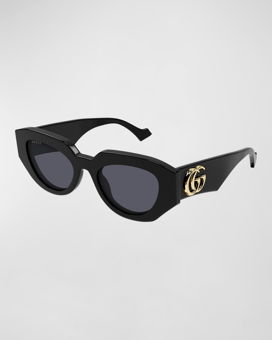 Gucci Geometric Acetate Butterfly Sunglasses | Neiman Marcus