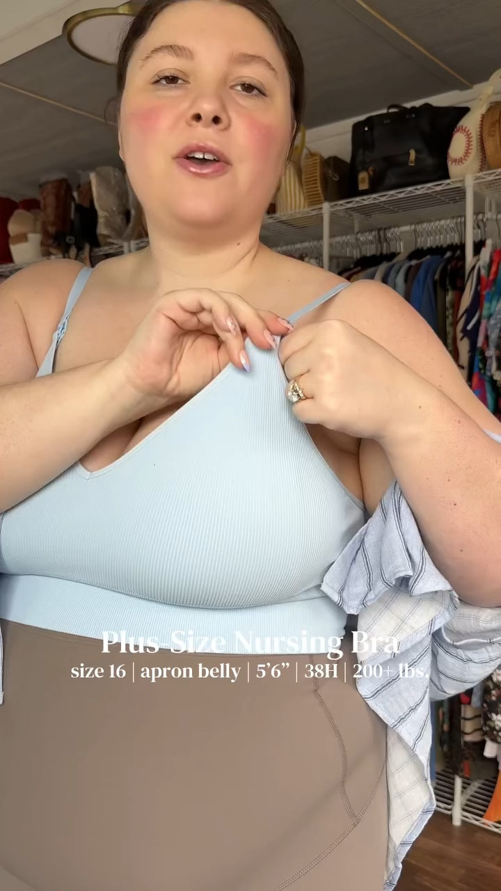 So cute and comfy and you can definitely sleep in this or wear it out 🩵 #nursingbra #nursingtanktop #tiktokshopcreatorpicks #tiktokshopspringglowup