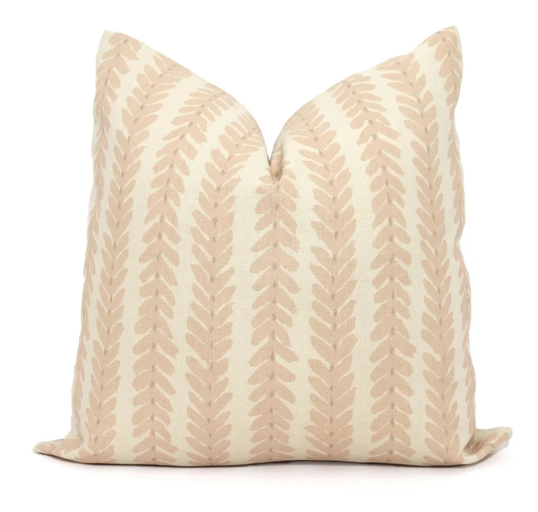 Schumacher Veere Grenney Pillow Cover: Blush Pink Woodperry Linen - Etsy | Etsy (US)
