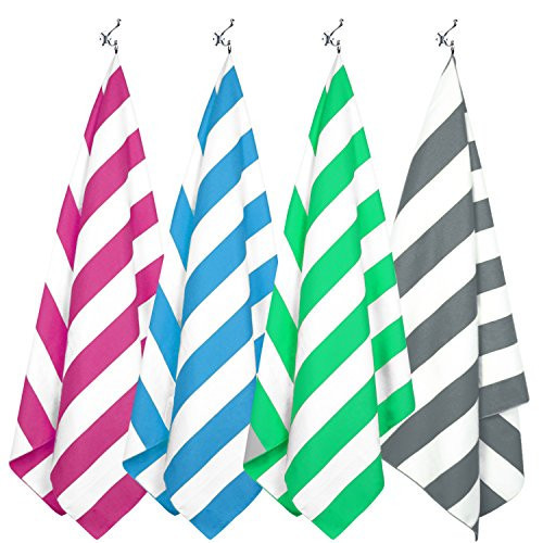 Your Choice Microfiber Beach Towel, Sand-Free Quick Dry Travel Towel, Oversized Compact Lightweight Recycled Towel for Pool Camping - Set of 4 Pack - Light Blue, Green, Rose Red, Gray - 60x30 Inch | Amazon (US)