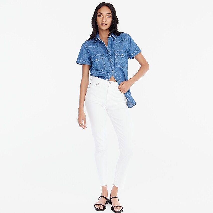 10" high-rise toothpick jean in white | J.Crew US