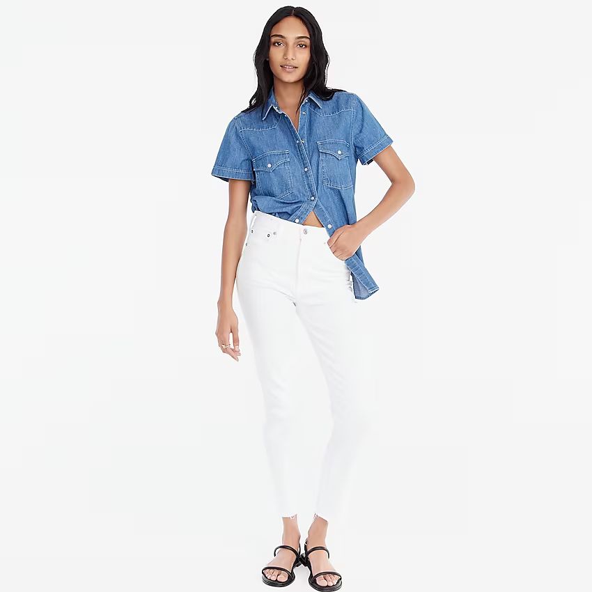 10" highest-rise toothpick jean in white | J.Crew US