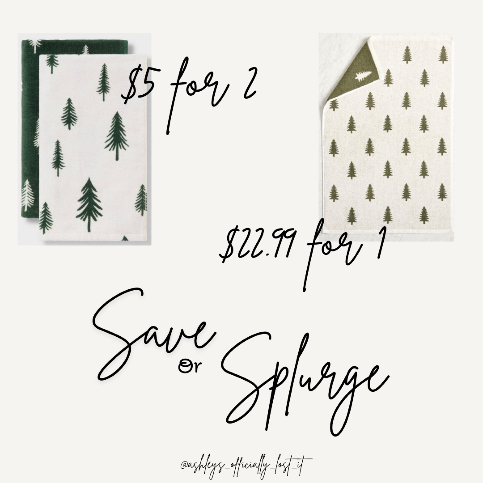 Holiday decor doesn’t have to be expensive! These target towels are back in stock and you get 2 for a fraction of the price of 1 of the splurge towels. Want splurge? The Pottery Barn version is on clearance! 

#LTKFindsUnder50 #LTKHoliday #LTKHome