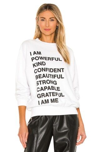 ANINE BING Empowerment Ramona Sweatshirt in White from Revolve.com | Revolve Clothing (Global)