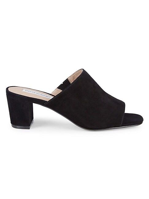 Mary Suede Block Heel Mule Sandals | Saks Fifth Avenue OFF 5TH (Pmt risk)