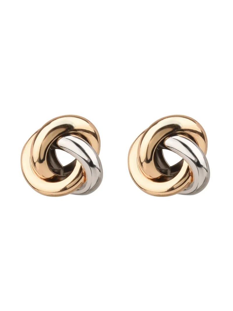 Time and Tru Adult Women's Gold Tone and Silver Tone Knot Post Metal Earring | Walmart (US)