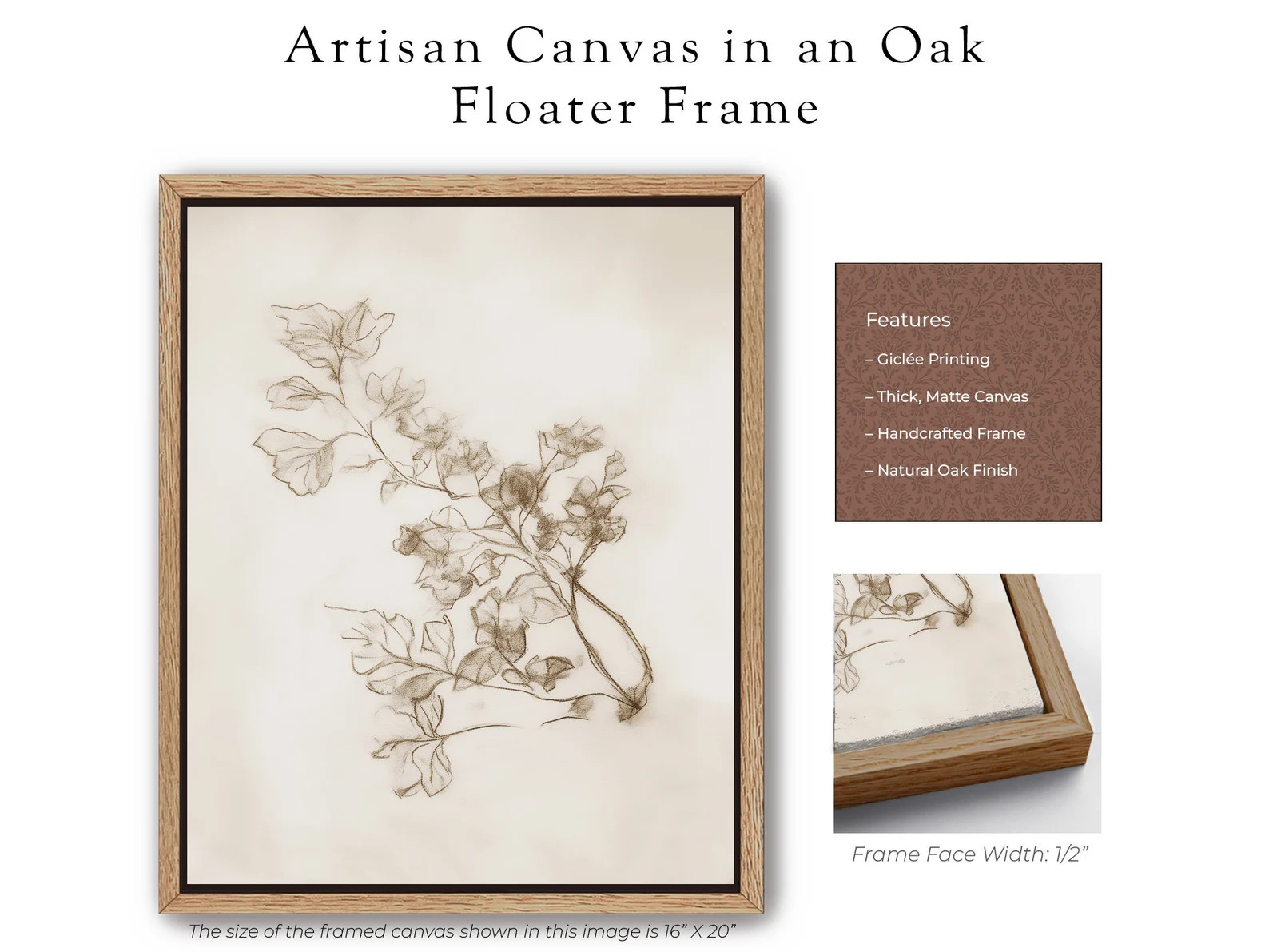 Framed Antique Branch Sketch, Framed Vintage Drawing, Framed Art Print for Fall, Framed Neutral B... | Etsy (Global)
