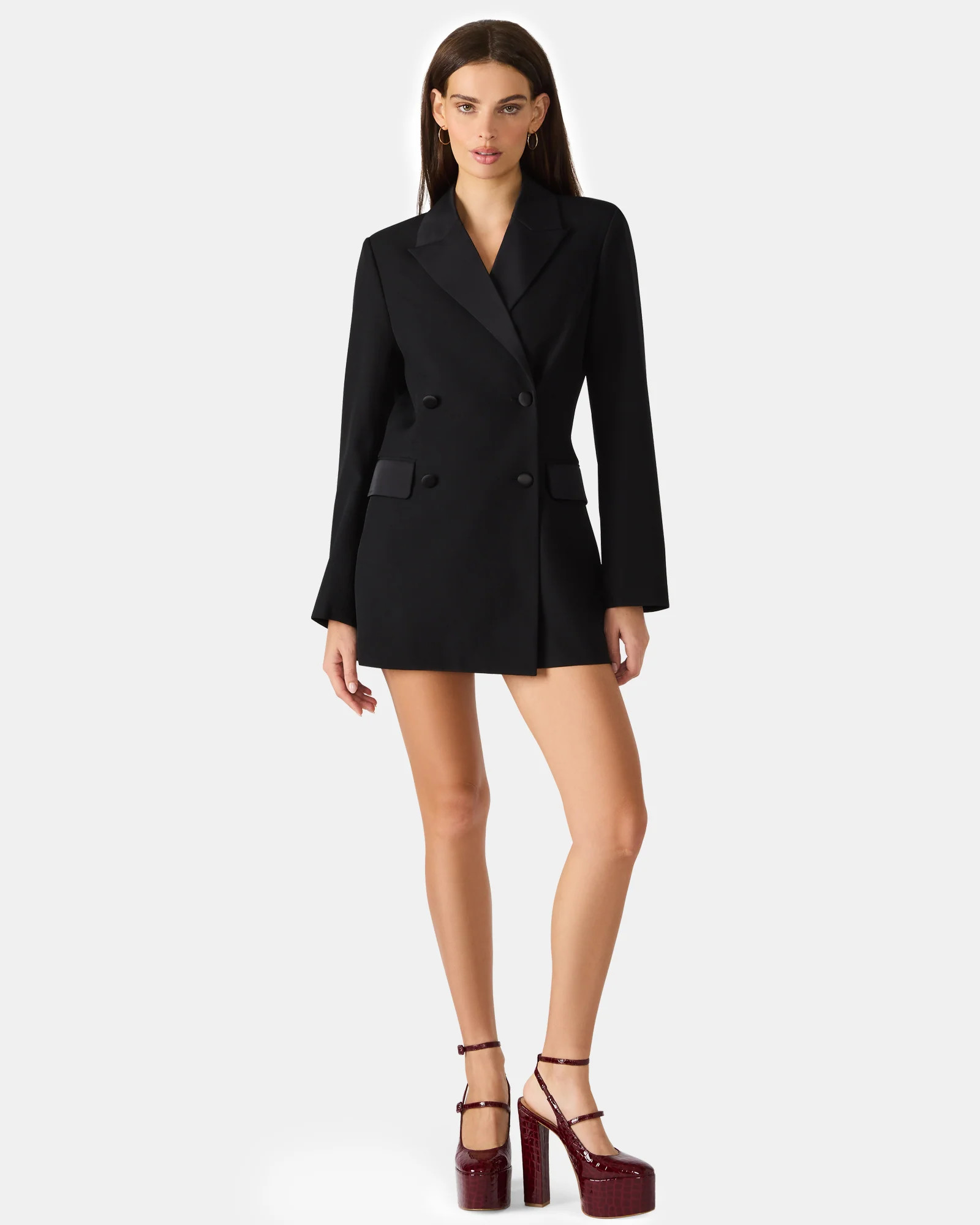 Steve Madden Women's Meridia Jumpsuit Long Sleeve Button Up One-Pieces - Black - Size XL - Polyester/Elastane | Steve Madden (US)