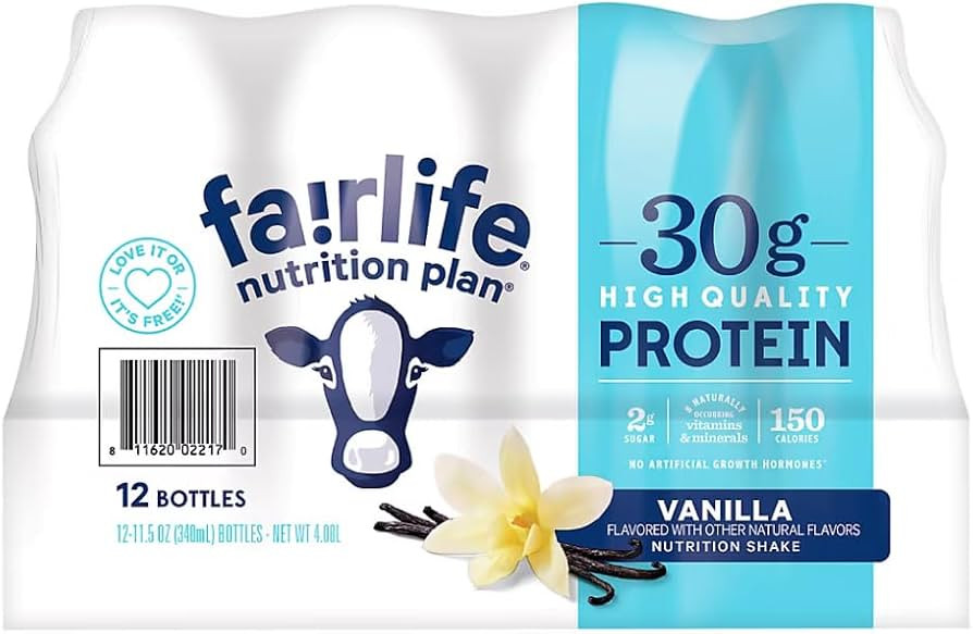 Fair Life Nutrition Plan High Protein Liquid Shake, Vanilla, 11.5 Fl Oz, Pack of 12 | Amazon (US)