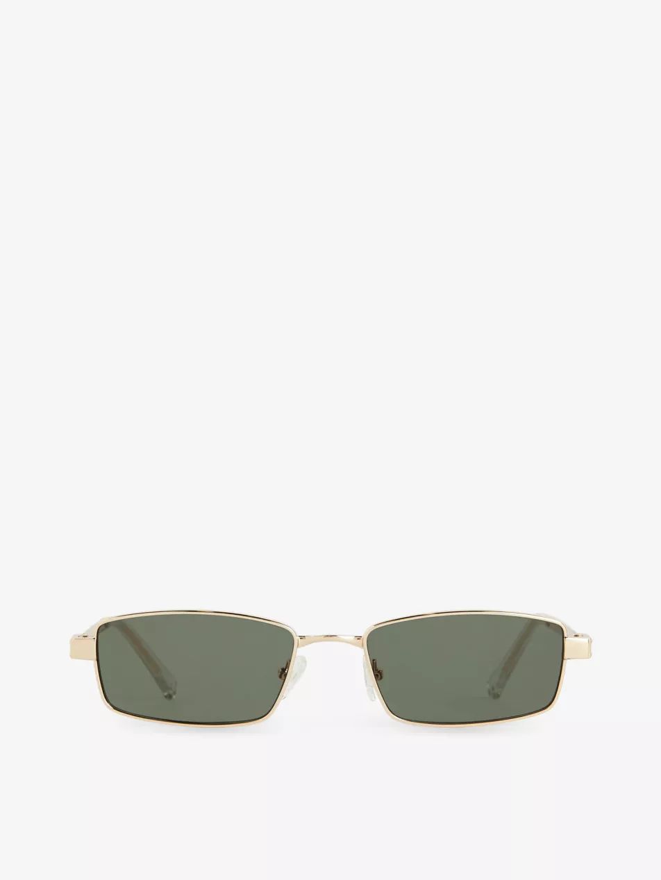 Bizarro rectangle-frame metal sunglasses | Selfridges