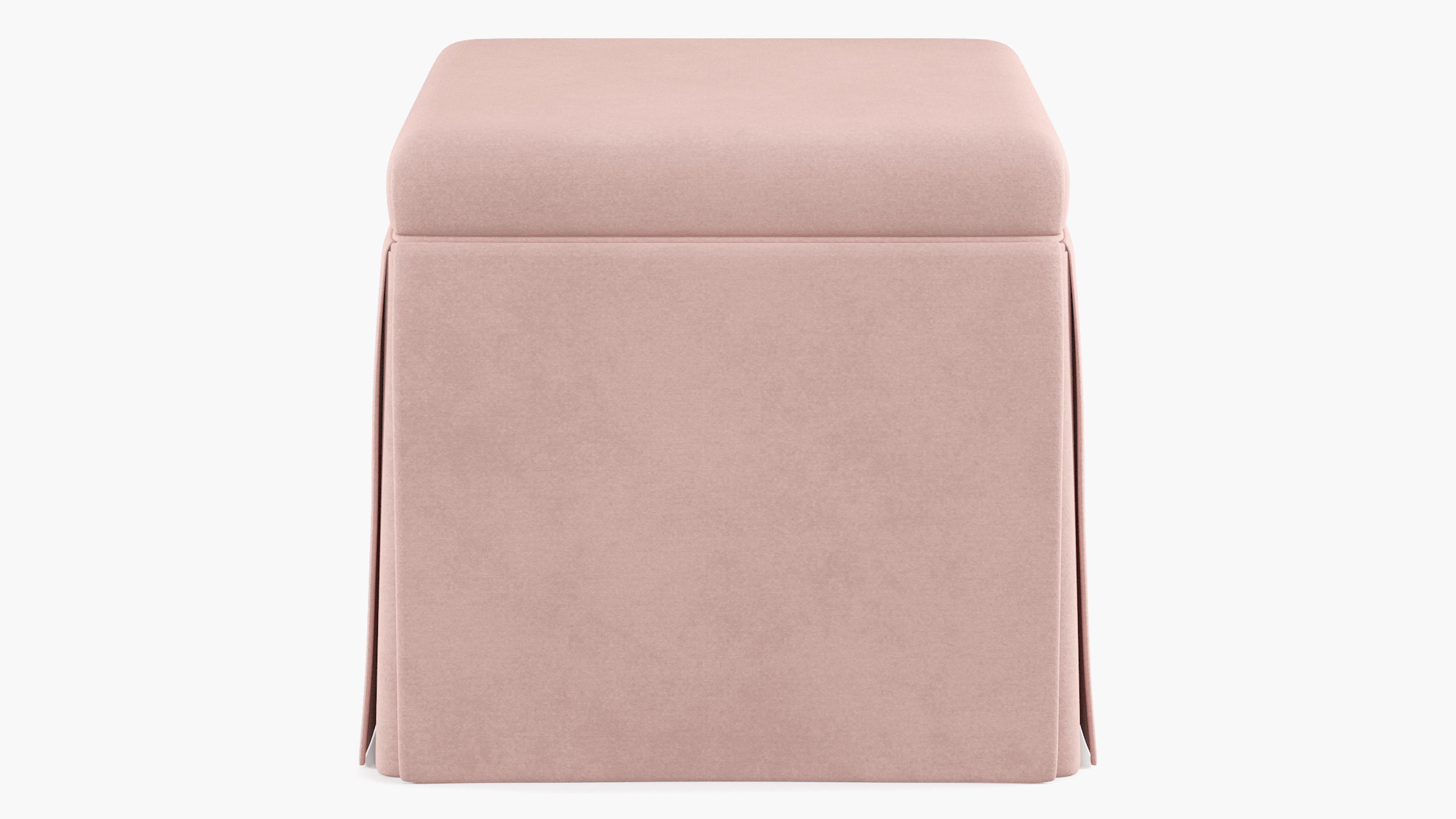 Skirted Storage Ottoman | The Inside