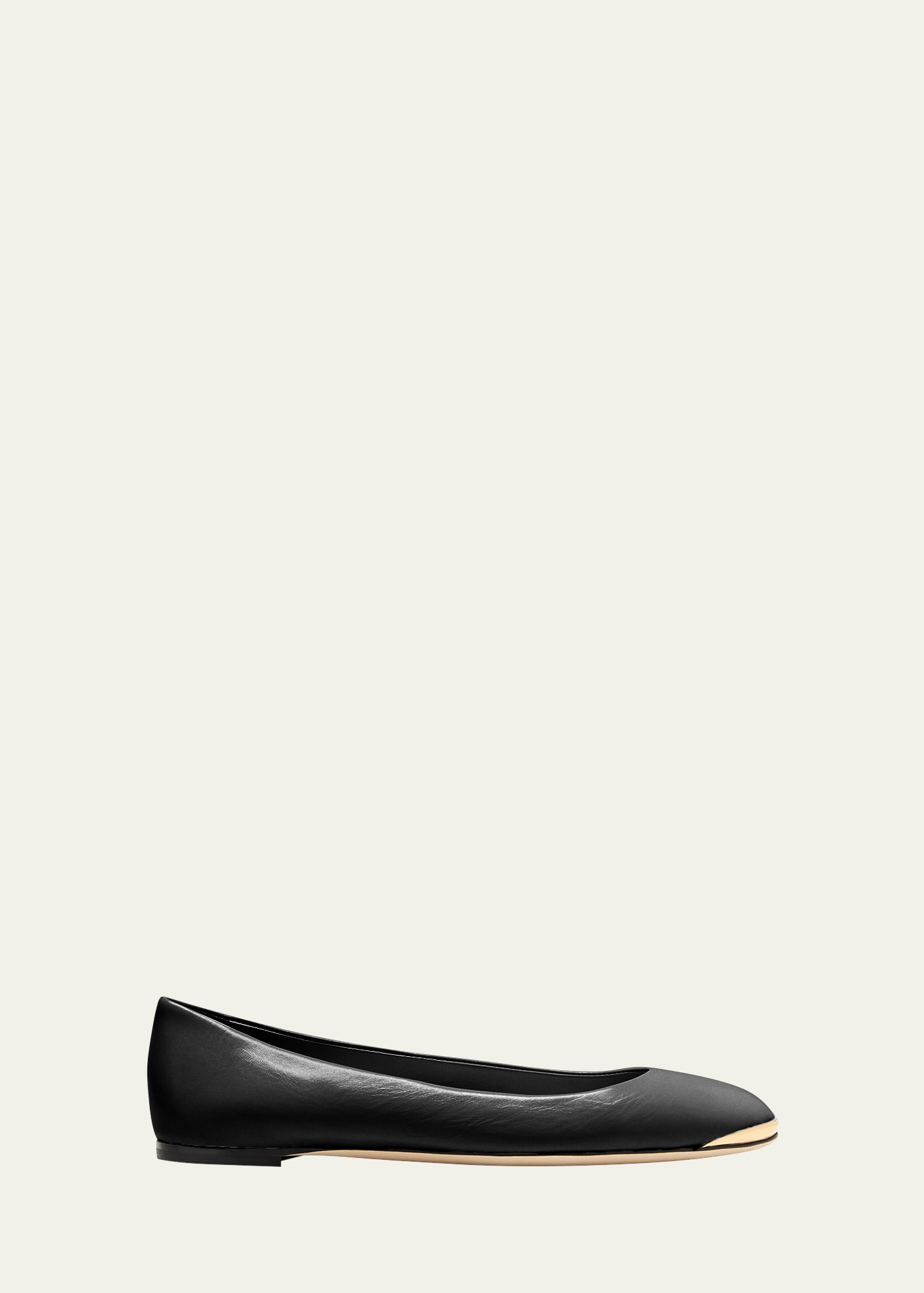 Giuseppe Zanotti Calfskin Leather Ballerina Flats | Bergdorf Goodman