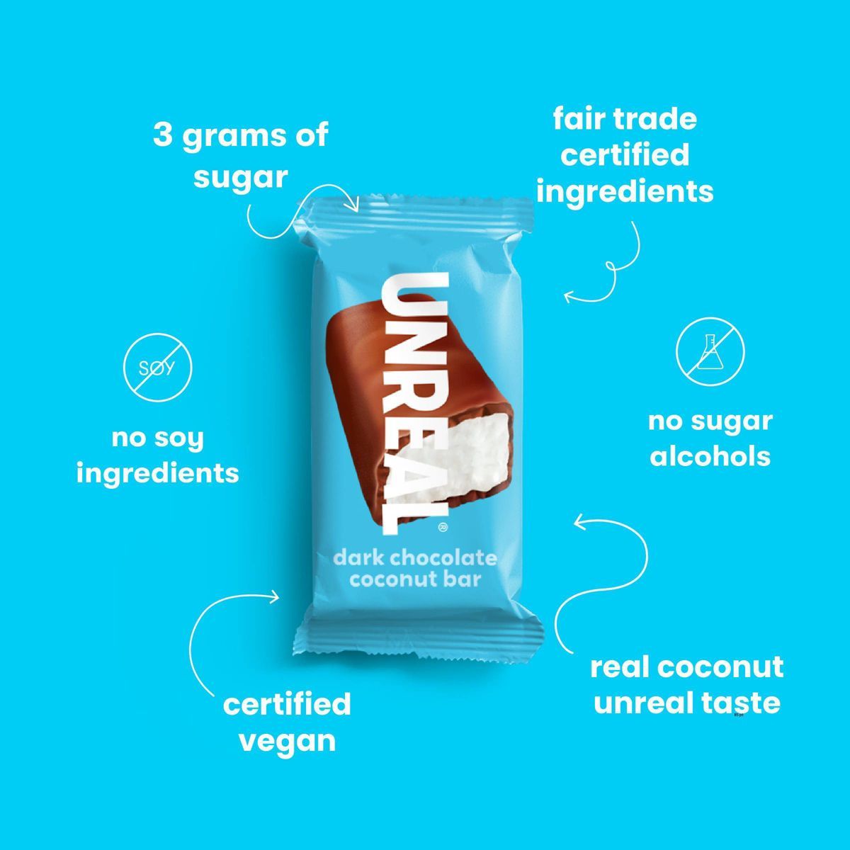 UNREAL Dark Chocolate Coconut Candy  Bars - 4.2oz | Target