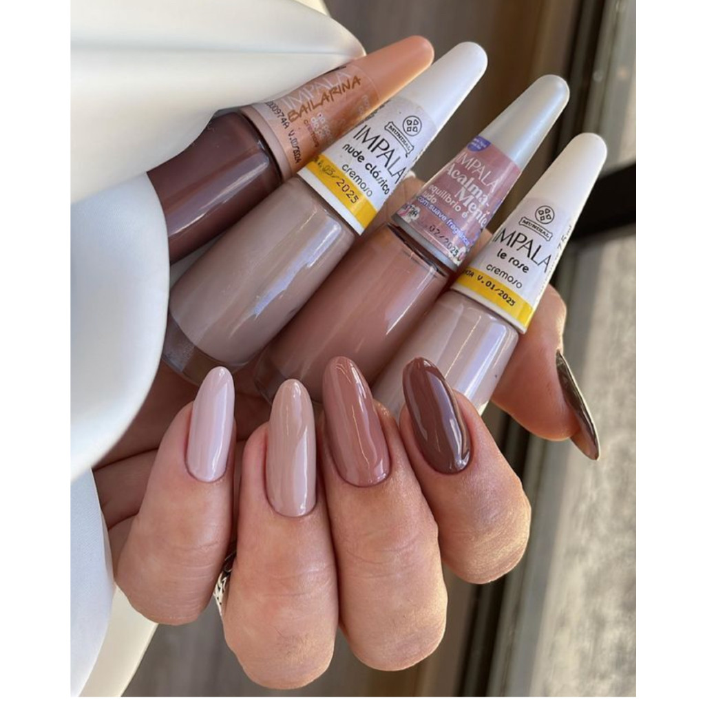 KIT 4 Unidades Esmaltes Impala Cores NUDE | Shopee (BR)
