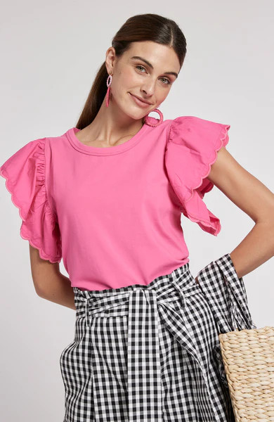 JULIETTE EYELET SLEEVE TOP | tyler boe
