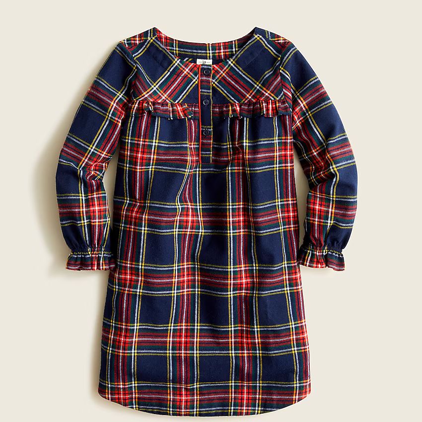 Girls' long-sleeve printed nightgown | J.Crew US