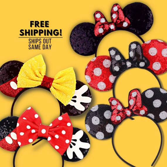 Classic Minnie Mickey Mouse Ears, Character Ears, Magic Mickey Ears, Movie Inspired Ears, Disneyw... | Etsy (US)