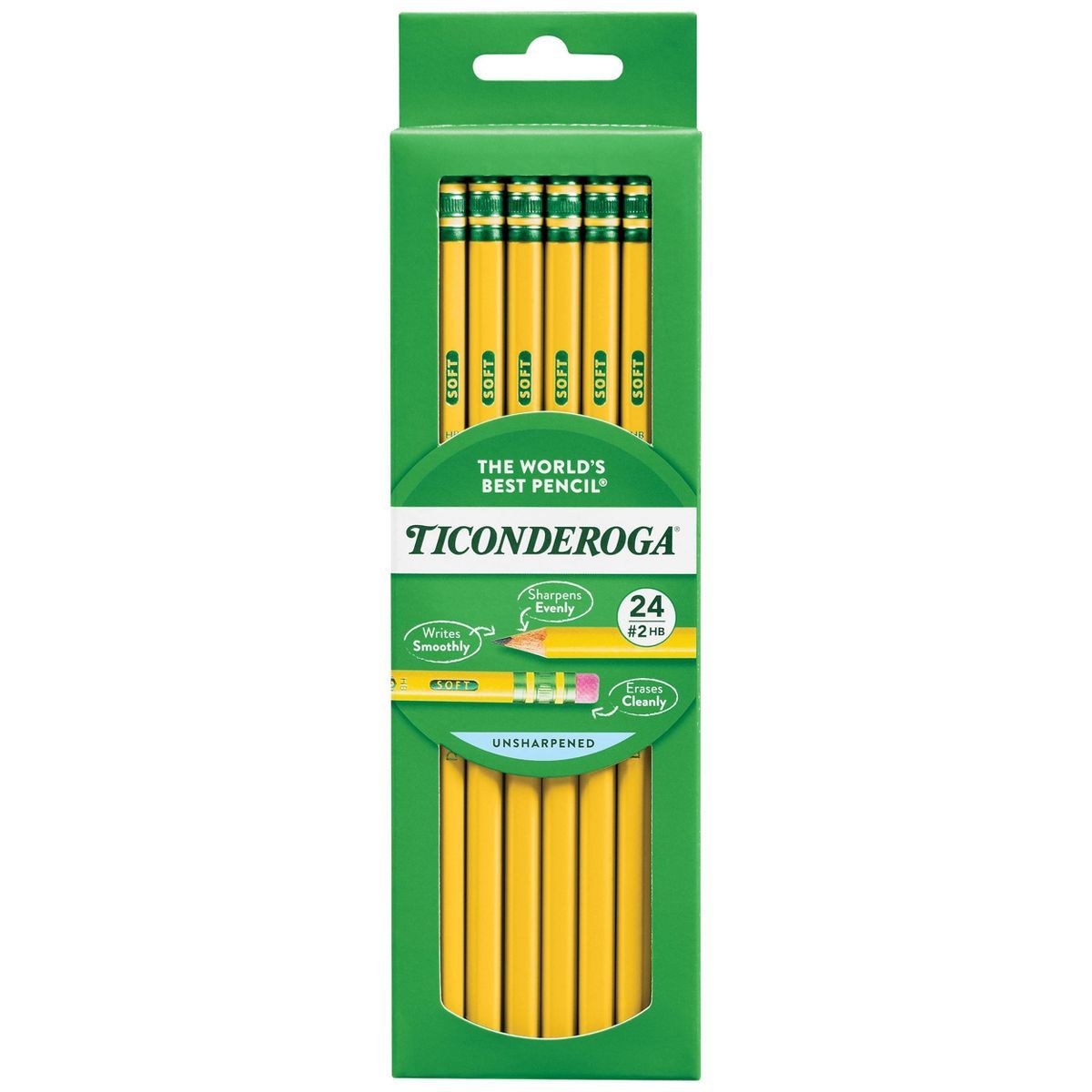 Ticonderoga #2 Wood Pencils, 2mm, 24ct | Target
