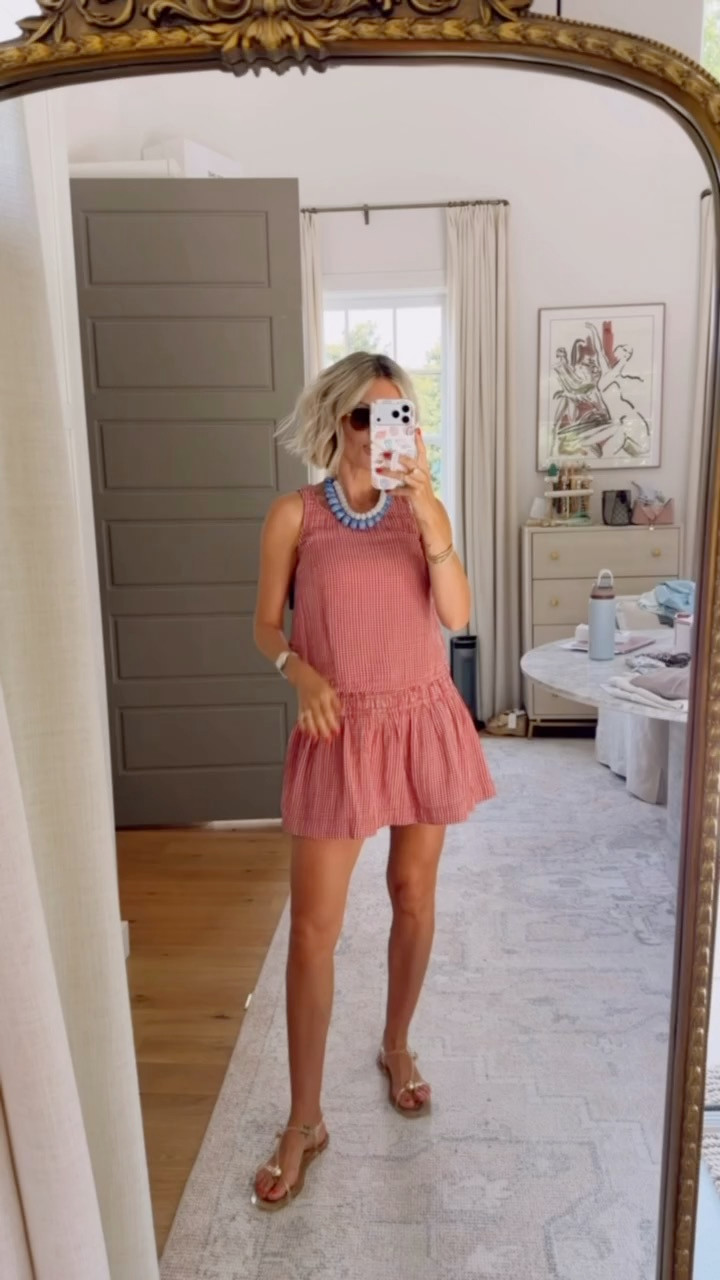 How fun is this red gingham set? It is so cute for summer and so feminine. The price is so good too! Wearing XS top and S skort

Loverly grey, red gingham skirt set, jelly sandals, fourth of july outfit ideas, red gingham outfit, how to style matching set 

 #LTKSeasonal