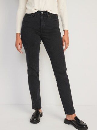 High-Waisted OG Straight Black Jeans for Women | Old Navy (US)