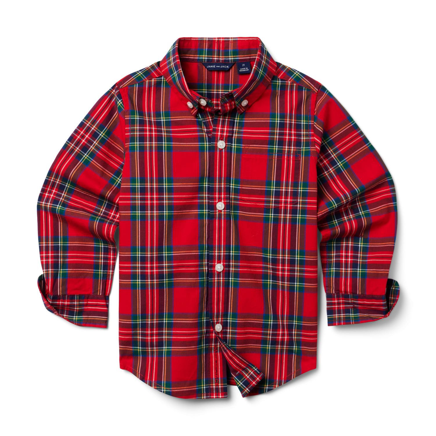 The Tartan Poplin Shirt | Boys Fashion | Toddler Boys Christmas #LTKfamily #LTKkids #LTKHoliday | Janie and Jack