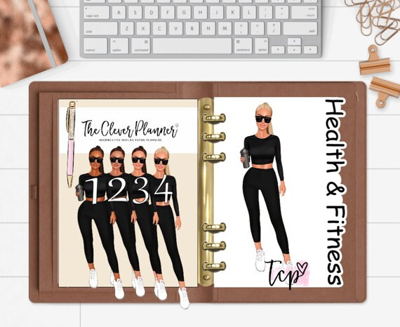 Health & Fitness Planner Dashboard for Your Pm Mm Gm Agendas - Etsy | Etsy (US)