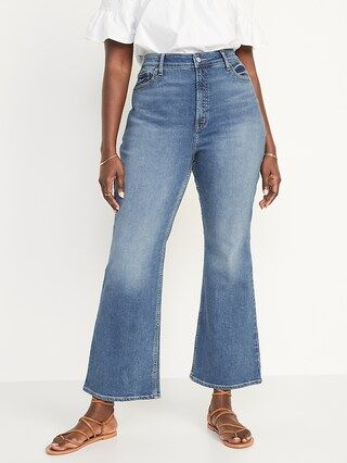 Higher High-Waisted Flare Cropped Jeans for Women | Old Navy (US)
